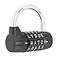 HOJLKLD Gym Locker Lock 5 Letter Word Lock Safety Padlock Combination Lock for School Gym LockerSports LockerFenceToolboxCaseHasp Storage 1 Black
