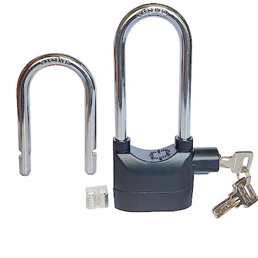 Lianshi LianShi Long CrossBeam Alarm Lock 110dba Universal Security Alarm Lock System AntiTheft for Door Motor Bicycle Padlock with 3 Keys 1PCS