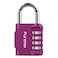 Puroma 1 Pack Combination Lock for Locker 4 Digit Outdoor Waterproof Padlock for School Gym Sports Fence Toolbox Gate Case Outdoor Hasp Storage Cabinets RedViolet