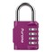 Puroma 1 Pack Combination Lock for Locker 4 Digit Outdoor Waterproof Padlock for School Gym Sports Fence Toolbox Gate Case Outdoor Hasp Storage Cabinets RedViolet