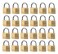 Master Lock 140D Solid Brass Keyed Different Padlock with 1916 Wide Body 14inch Shackle 24Pack