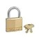 Master Lock 140D Solid Brass Keyed Different Padlock with 1916Inch Wide Body 14Inch Shackle 4Pack