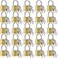 Yaocom Solid Brass Keyed Padlock Small Padlocks Keyed Alike Yellow Gym Lock Strong Padlock with Key for Luggage Toolbox24 Pcs30mm 1316