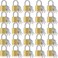 Yaocom Solid Brass Keyed Padlock Small Padlocks Keyed Alike Yellow Gym Lock Strong Padlock with Key for Luggage Toolbox24 Pcs30mm 1316