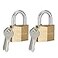 CINCINNO Solid Brass Padlock with Key Key Lock with 1916 Wide Body 2 Pack Keyed Alike Locker Lock with Key