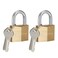 CINCINNO Solid Brass Padlock with Key Key Lock with 1916 Wide Body 2 Pack Keyed Alike Locker Lock with Key