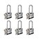CINCINNO Laminated Steel Padlock with Key6 Pack Keyed Alike Padlocks with Long Shackle