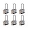 CINCINNO Laminated Steel Padlock with Key6 Pack Keyed Alike Padlocks with Long Shackle