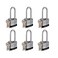 CINCINNO Laminated Steel Padlock with Key6 Pack Keyed Alike Padlocks with Long Shackle
