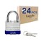 LanuBe Lock Laminated keyed Padlock 1916 40mm keyed Alike Locks Normal Shackle Pack of 24