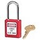 Master Lock Government Safety Lockout Padlock Zenex 1 12 inch Red 1 Key 6Box