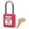 Master Lock Government Safety Lockout Padlock Zenex 1 12 inch Red 1 Key 6Box