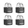 CINCINNO Covered Aluminum Padlock with Key 8 Pack 1916 Padlocks with Same KeyKey Lock for Outdoors