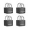 CINCINNO Covered Aluminum Padlock with Key 8 Pack 1916 Padlocks with Same KeyKey Lock for Outdoors