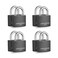 CINCINNO Covered Aluminum Padlock with Key 8 Pack 1916 Padlocks with Same KeyKey Lock for Outdoors