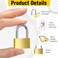 Yaocom Solid Brass Keyed Padlock Small Padlocks Keyed Alike Yellow Gym Lock Strong Padlock with Key for Luggage Toolbox4 Pcs30mm 1316