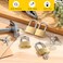 Yaocom Solid Brass Keyed Padlock Small Padlocks Keyed Alike Yellow Gym Lock Strong Padlock with Key for Luggage Toolbox4 Pcs30mm 1316