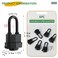 ZEERSHEE 29 15inch Waterproof Heavy Duty 40mm Laminated Steel Padlock with Keys for Outdoor Indoor Use Keyed AlikePack of 6