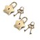 XIANERHUI 2Pack Mini Cute Star Shaped Padlock with Key for Jewelry Box Purse Handbag Cabinet Treasure Chest Luggage Letter Box Diary BronzeLight