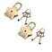 XIANERHUI 2Pack Mini Cute Star Shaped Padlock with Key for Jewelry Box Purse Handbag Cabinet Treasure Chest Luggage Letter Box Diary BronzeLight