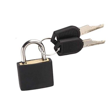 Teensery 2Set Mini Padlocks Set Luggage Locks with 2 Keys Waterproof Safely Padlock for Backpacks Computer Bags Gym Locker Tool Box Diary Key Lock Black