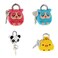 FRECI 4pcs Mini Padlock Security Lock with Key Cute Cartoon Doll Animal Padlock Kid Gift