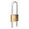 BRINKS 50mm Solid Brass Keyed Padlock with Adjustable Shackle Chrome Plated with Hardened Steel Shackle 17150061