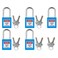 BULANGDI Bulangdi 5pcs Blue Loto Locks Set Keyed Different 2 Keys Per Lock OSHA Compliant Safety Padlocks for Electrical Lockout Tag Out Kits