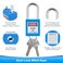 BULANGDI Bulangdi 5pcs Blue Loto Locks Set Keyed Different 2 Keys Per Lock OSHA Compliant Safety Padlocks for Electrical Lockout Tag Out Kits