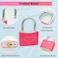 Fuaxat 2 Pack Pink Padlock with 3 Keys Locker Lock with 1916 40 mm Wide Aluminum Lock Body Padlock Keyed Alike for Gym Locker Gate Sheds Storage Unit Fence Toolbox