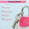 Fuaxat 2 Pack Pink Padlock with 3 Keys Locker Lock with 1916 40 mm Wide Aluminum Lock Body Padlock Keyed Alike for Gym Locker Gate Sheds Storage Unit Fence Toolbox