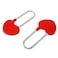 Honbay 2PCS Love Lock Without Key Heart Padlock Alloy Steel Heart Lock Wish Lock Romantic Padlock Everlasting Love for Lovers Red