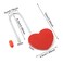 Honbay 2PCS Love Lock Without Key Heart Padlock Alloy Steel Heart Lock Wish Lock Romantic Padlock Everlasting Love for Lovers Red