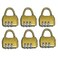 kathson Kathson Antique Style Mini Handbag Shaped Combination Locks Set of 6 Bronze