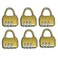 kathson Kathson Antique Style Mini Handbag Shaped Combination Locks Set of 6 Bronze