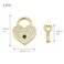 KUMGROT 2 Pcs Small Heart Shaped Lock Mini Locks with Keys Rhinestone Metal Lock Padlock for Jewelry Storage Box Luggage Diary Book Gold