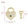 KUMGROT 2 Pcs Small Heart Shaped Lock Mini Locks with Keys Rhinestone Metal Lock Padlock for Jewelry Storage Box Luggage Diary Book Gold