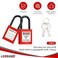 LEONAKO Lockout Tagout Set 5 Red Safety Locks Keyed Different Nylon Shackle 2 Keys per Lock OSHA Compliant for Tag Out Station and Devices