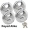 Master Lock 4 Keyed Alike Stainless Steel Trailer and Multi Purpose Padocks w8 Keys 40KA4