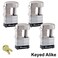 Master Lock 4 Keyed Alike Trailer Multi Purpose Padlocks w 8 Keys 37KA4