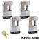 Master Lock 4 Keyed Alike Trailer Multi Purpose Padlocks w 8 Keys 37KA4