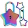 Homoyoyo Mini Locks with Keys Cute Star Shaped Padlock for Jewelry Box Purse Handbag Backpack Cabinet Treasure Chest Suitcases Letter Box Diary Notebook