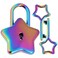 Homoyoyo Mini Locks with Keys Cute Star Shaped Padlock for Jewelry Box Purse Handbag Backpack Cabinet Treasure Chest Suitcases Letter Box Diary Notebook