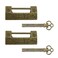 Pastlla 2 PCS Antique Chinese Lock Flower Bird Padlock Carved Vintage Retro Latch Lock with Key for Jewelry Box Drawer Bronze