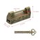 Pastlla 2 PCS Antique Chinese Lock Flower Bird Padlock Carved Vintage Retro Latch Lock with Key for Jewelry Box Drawer Bronze
