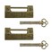 Pastlla 2 PCS Antique Chinese Lock Flower Bird Padlock Carved Vintage Retro Latch Lock with Key for Jewelry Box Drawer Bronze