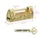 Pastlla 2 PCS Antique Chinese Lock Flower Bird Padlock Carved Vintage Retro Latch Lock with Key for Jewelry Box Drawer Gold