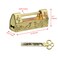 Pastlla 2 PCS Antique Chinese Lock Flower Bird Padlock Carved Vintage Retro Latch Lock with Key for Jewelry Box Drawer Gold
