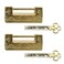 Pastlla 2 PCS Antique Chinese Lock Flower Bird Padlock Carved Vintage Retro Latch Lock with Key for Jewelry Box Drawer Gold