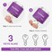 Puroma 2 Pack Keyed Padlock with 3 Keys Alike 78 Inch Locker Lock 40mm HeavyDuty Locks for Gate Fence Hasp Cabinet Toolbox School Gym Locker Purple
